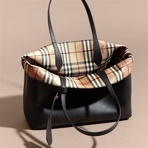 black burberry tote